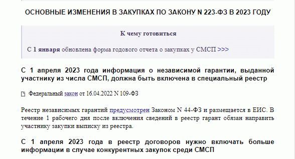 Информационный бюллетень КонсультантПлюс: изменения в госзакупках по 223-ФЗ с 2024 года