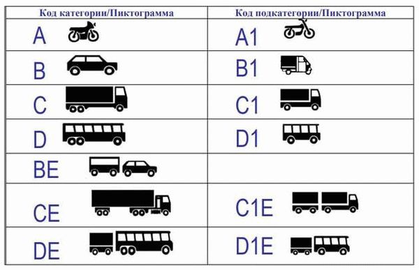 Определите категорию транспортного средства